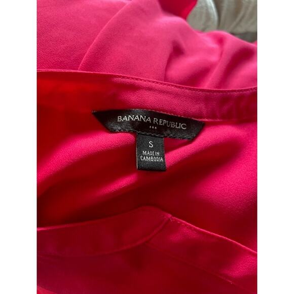 Banana Republic Size Small Women's Cap Sleeve Blouse Pink - Picture 4 of 5